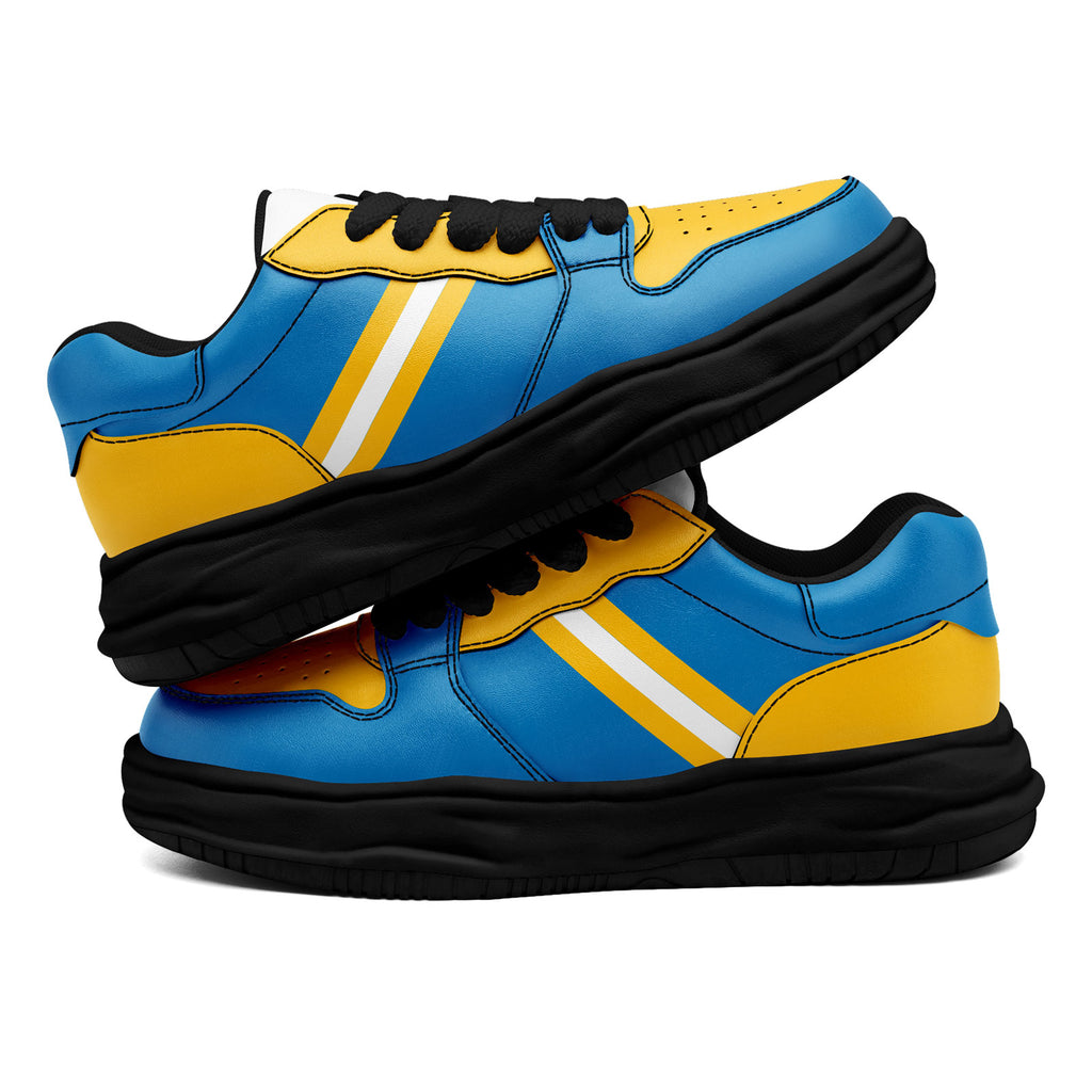 Custom Blue Yellow Los Angeles Shoes Personalized Sneaker FN032-D020389-22