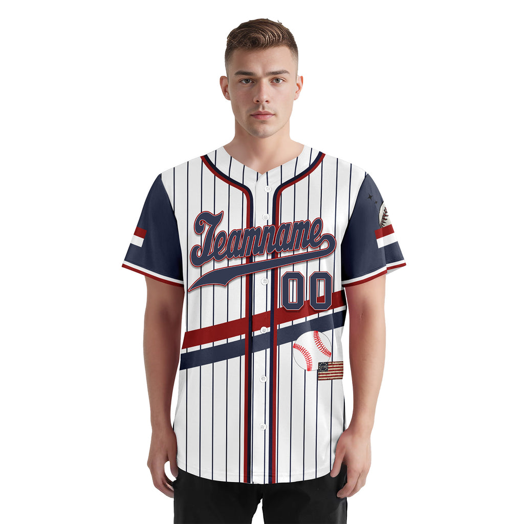 Custom Vintage Personalized Authentic Baseball Jersey BSBJ01-E025021-4