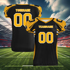 Custom Yellow Black Pennsylvania High-Performance American Football Jersey FBJ06-D023001-30