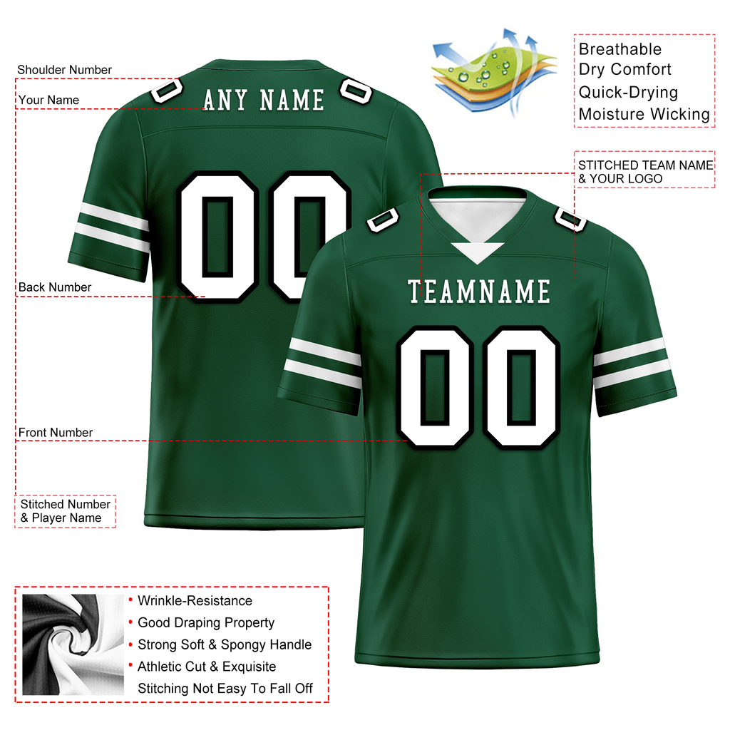Custom Green Classic Style Personalized Authentic Football Jersey FBJ02-bd0a70a9