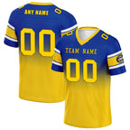Custom Blue Yellow Los Angeles Personalized Authentic Football Jersey FBJ02-D020249-15