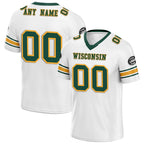 Custom White Green Wisconsin Personalized Authentic Football Jersey FBJ02-D020256-7