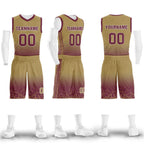 Custom Yellow Red Fade Fashion Sports Uniform Basketball Jersey BBJ01-D020102-5