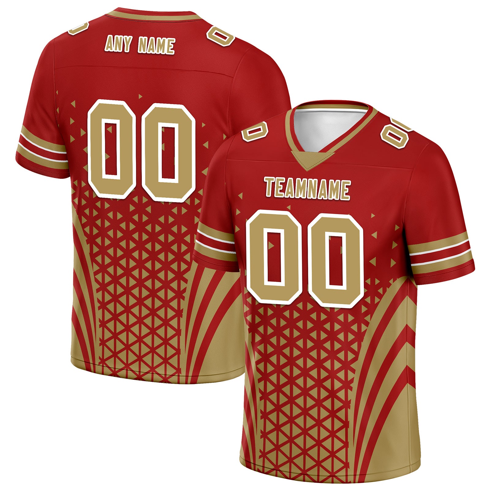 Custom Yellow Red California Personalized Authentic Football Jersey FBJ02-D023033-25