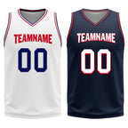 Custom White Red Black Philadelphia City Edition Personalized Reversible Basketball Set Sports Basketball Jersey BBJ01R-D0610-23