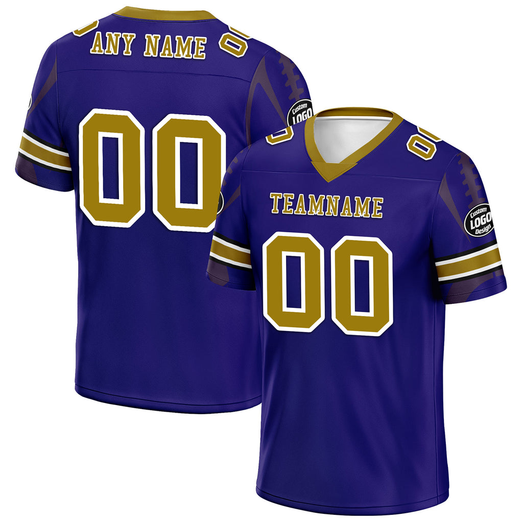Custom Purple Baltimore Personalized Authentic Football Jersey FBJ02-D025033-4