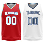 Custom Red White Memphis City Edition Personalized Reversible Basketball Set Sports Basketball Jersey BBJ01R-D0610-15