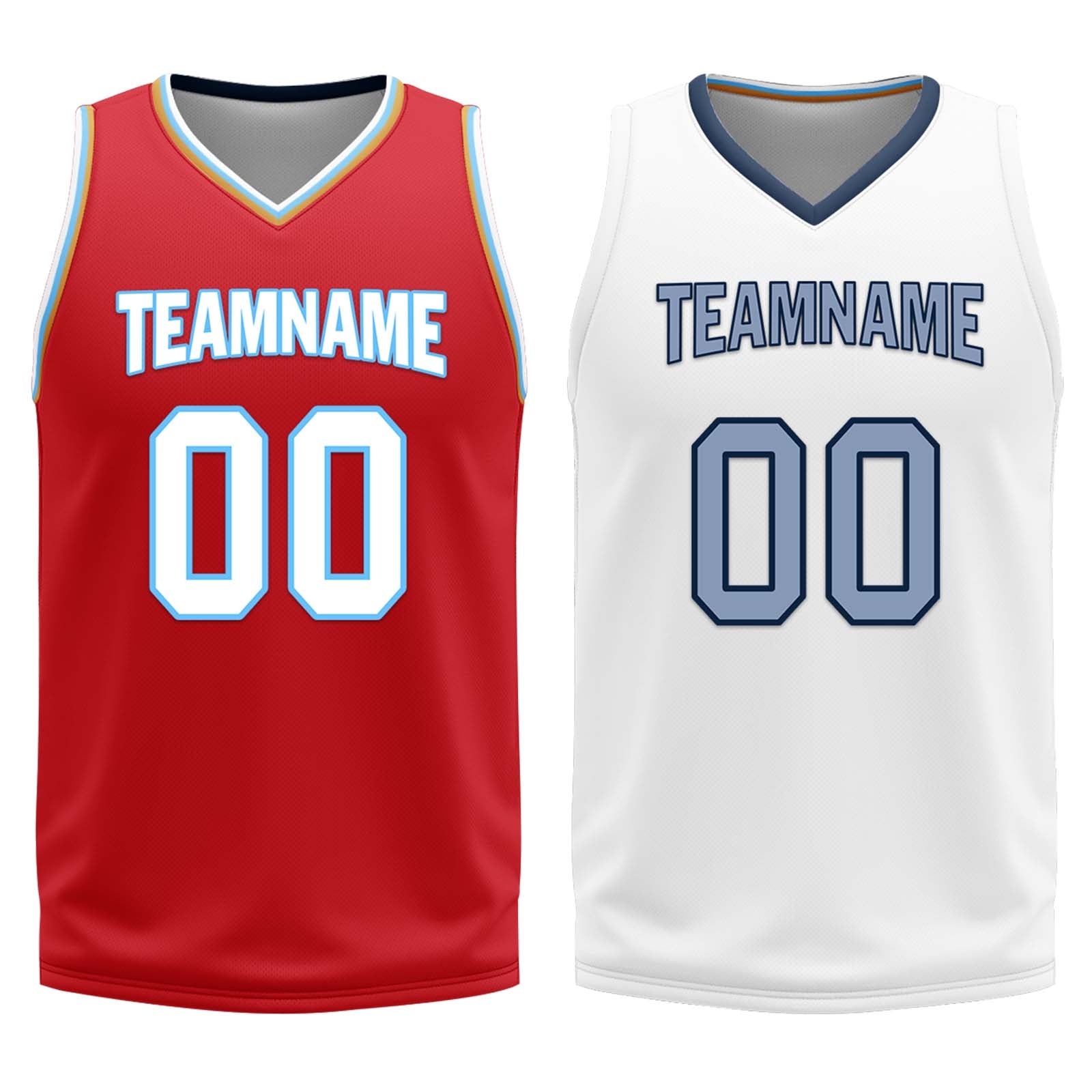 Custom Red White Memphis City Edition Personalized Reversible Basketball Set Sports Basketball Jersey BBJ01R-D0610-15