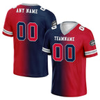 Custom Red Blue Massachusetts Personalized Authentic Football Jersey FBJ02-D028017-29