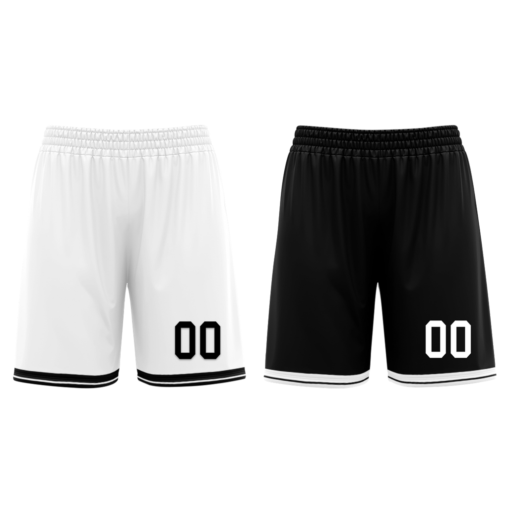 Custom White Black Classic Style Reversible Basketball Uniform Personalized Ordinary BBJR-D017008