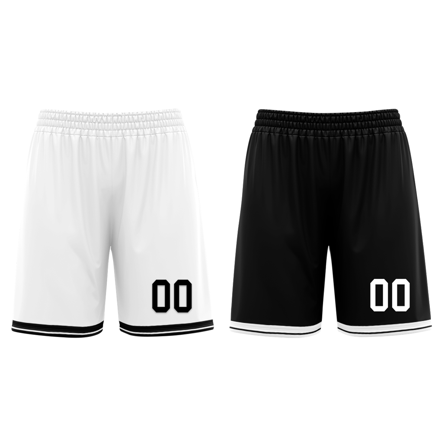 Custom White Black Classic Style Reversible Basketball Uniform Personalized Ordinary BBJR-D017008