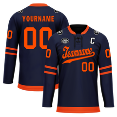 Custom Blue Orange Personalized Hockey Jersey HCKJ01-D0a70c8