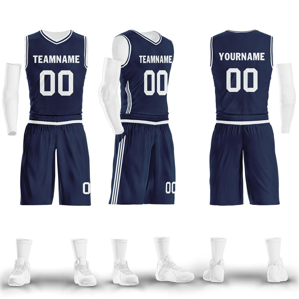 Custom Blue Classic Style Sports Uniform Basketball Jersey BBJ01-D020105-9