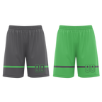 Custom Gray Green Classic Style Reversible Basketball Uniform Personalized COOLMAX BBJR-D017046