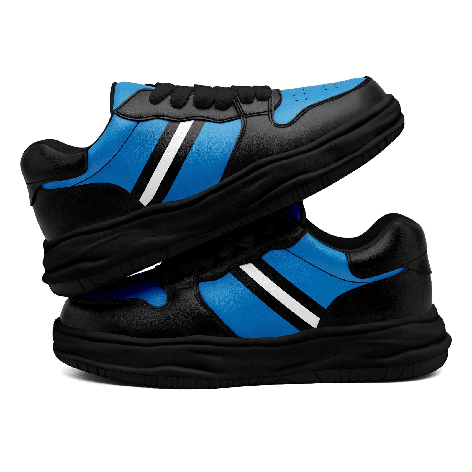 Custom Blue Black Carolina Shoes Personalized Sneaker FN032-D020389-5