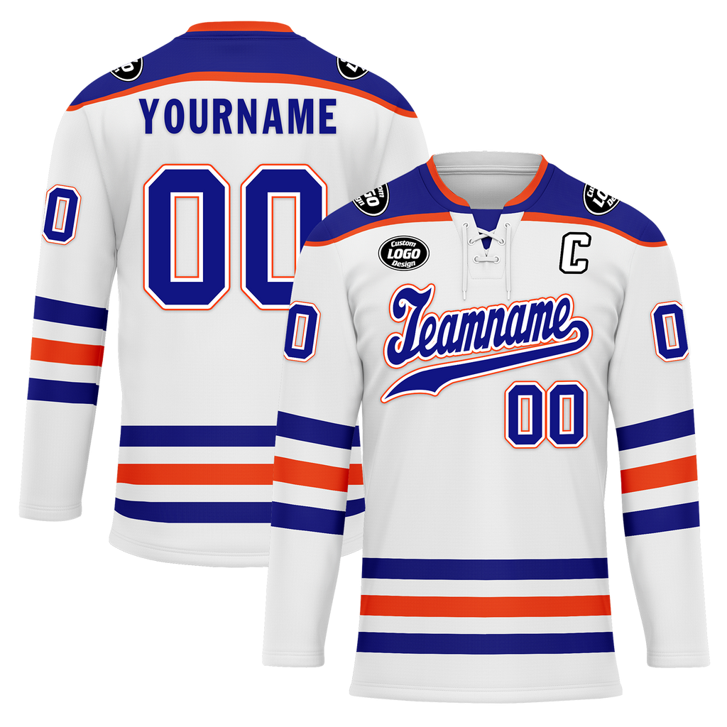 Custom White Blue Personalized Hockey Jersey HCKJ01-D0a70c7
