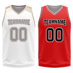 Custom White Gold Copper Chicago City Edition Personalized Reversible Basketball Set Sports Basketball Jersey BBJ01R-D0610-5