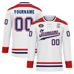 Custom White Red Personalized Hockey Jersey HCKJ01-D0a70a8