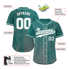 Custom Teal Classic Style Personalized Authentic Baseball Jersey BSBJ01-D020160-10