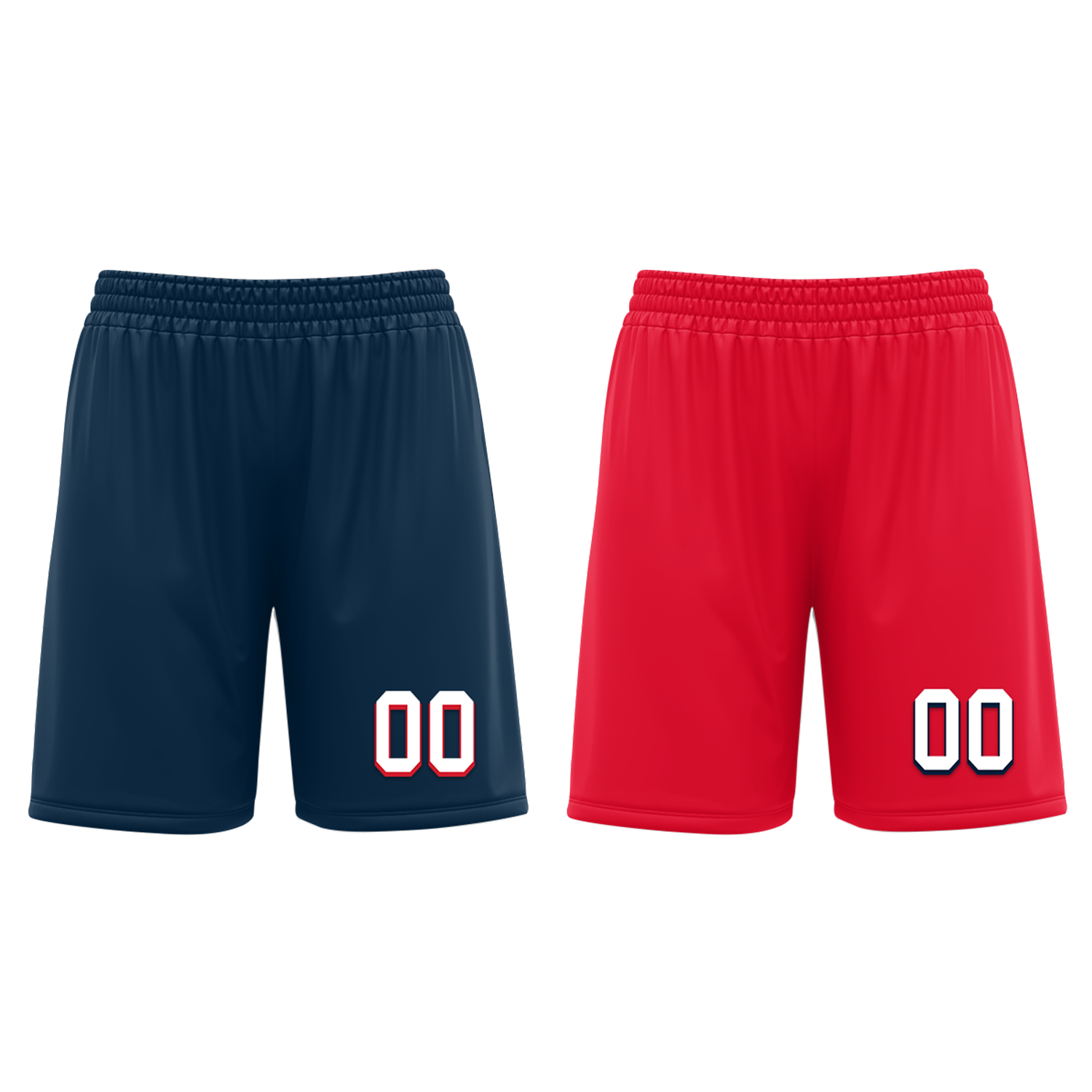 Custom Blue Red Classic Style Reversible Basketball Uniform Personalized Ordinary BBJR-D017021