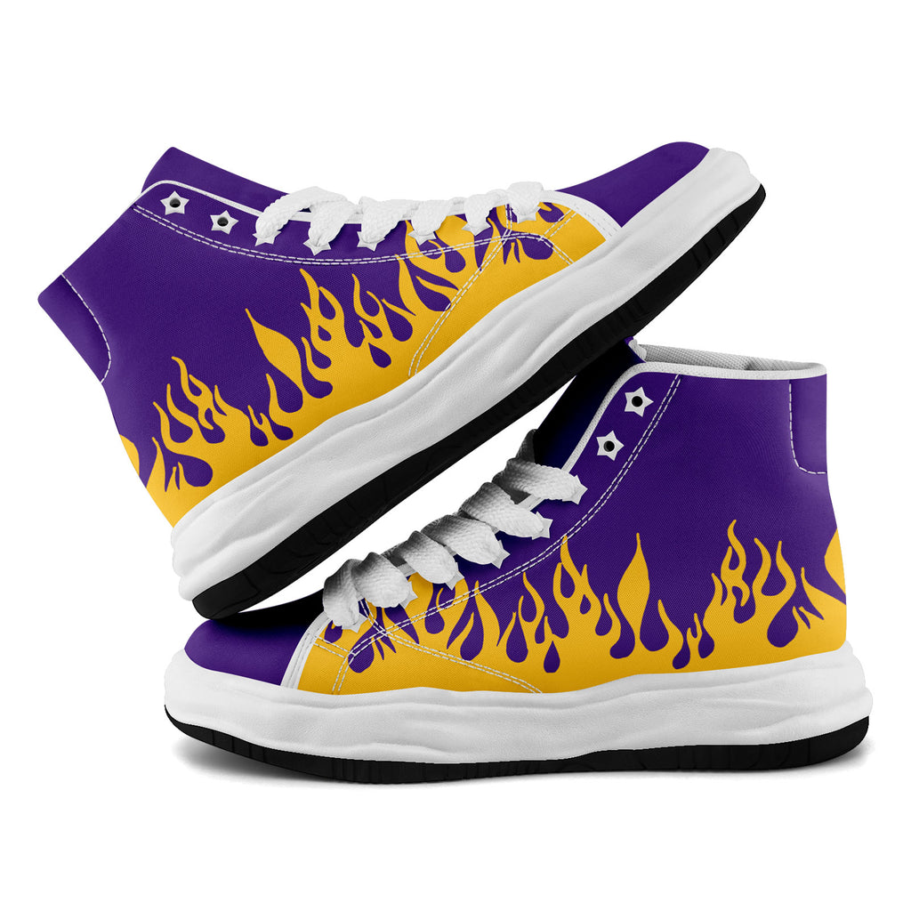 Custom Purple Yellow Minnesota Football Jersey and Firesoul Sports Shoes Combo Offer Personalized Combo ZH-D020273-17