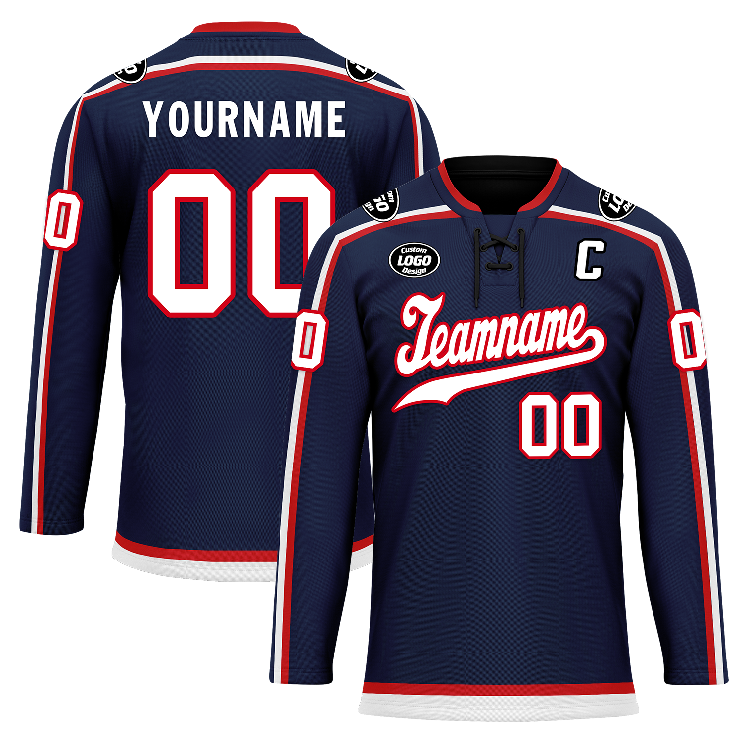 Custom Blue Personalized Hockey Jersey HCKJ01-D0a70fb