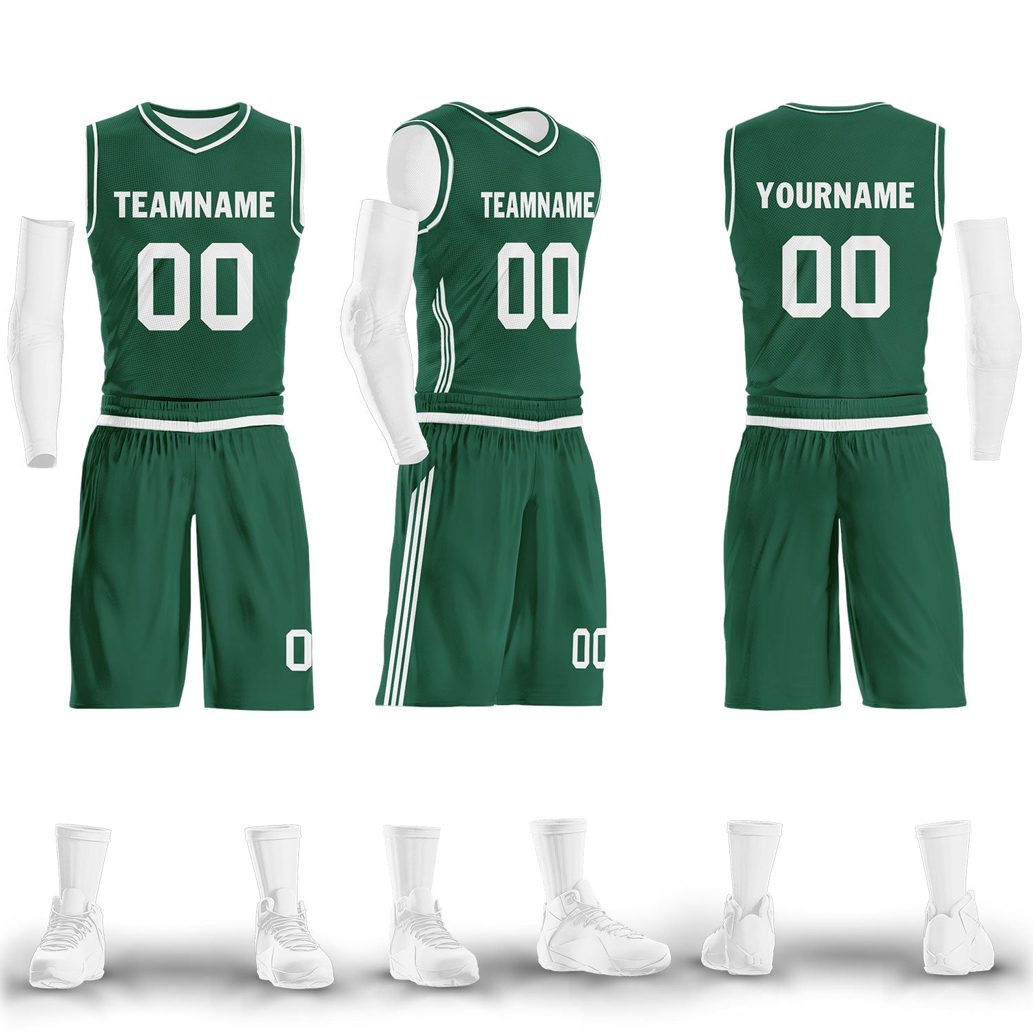 Custom Green Classic Style Sports Uniform Basketball Jersey BBJ01-D020105-22
