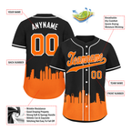 Custom Black Orange City Edition Personalized Authentic Baseball Jersey BSBJ01-D017133