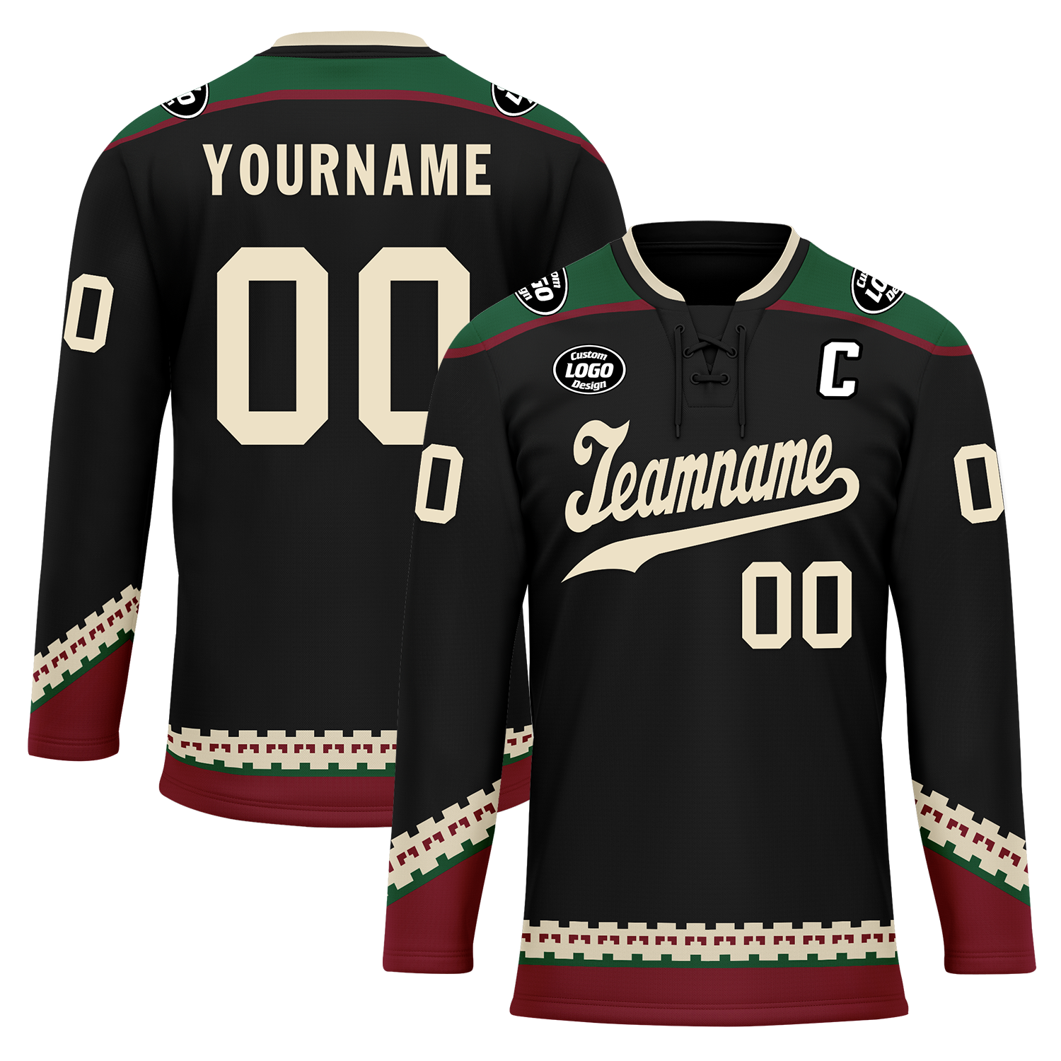 Custom Black Personalized Hockey Jersey HCKJ01-D0a70fc