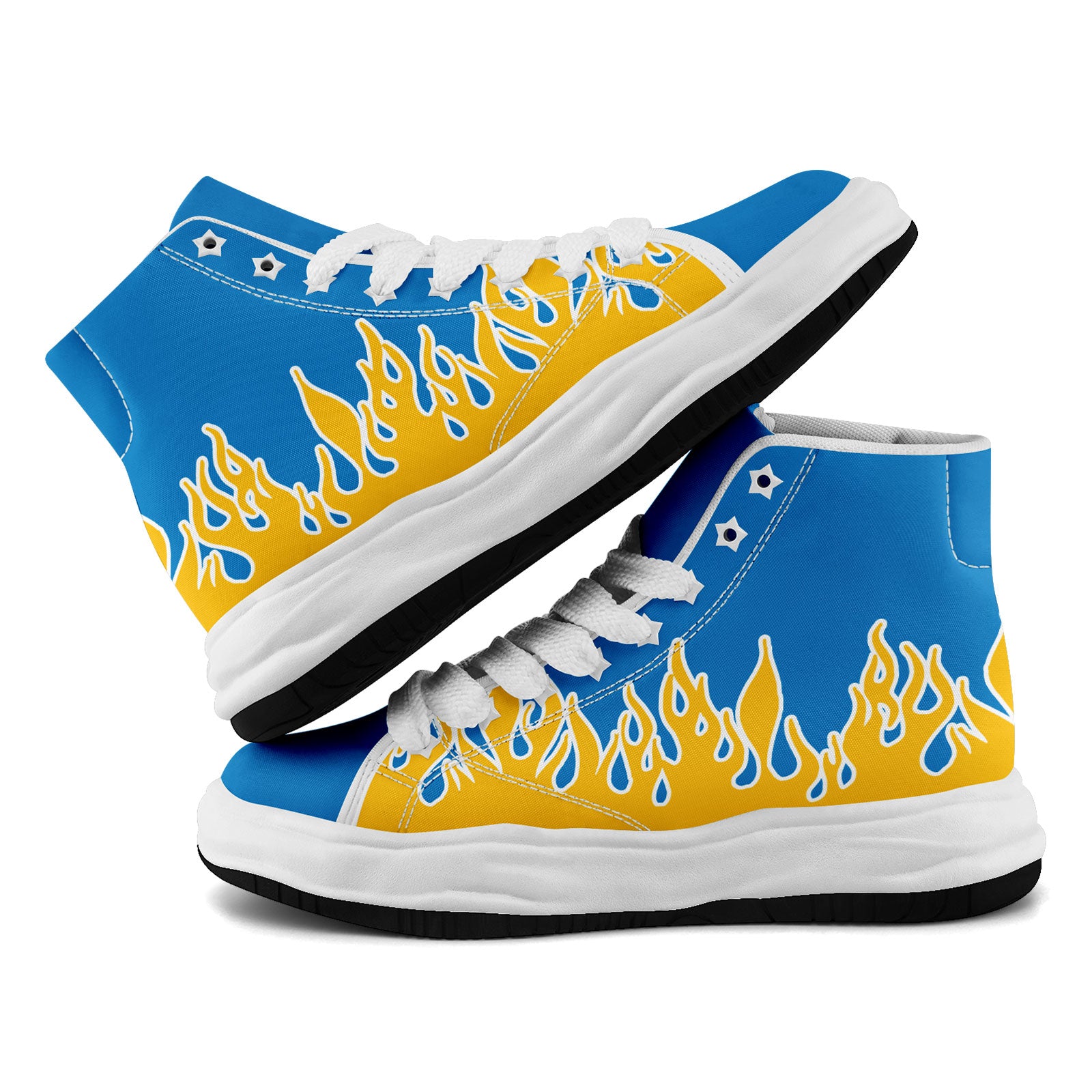Custom Blue Yellow Los Angeles Football Jersey and Firesoul Sports Shoes Combo Offer Personalized Combo ZH-D020273-22