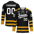 Custom Black Yellow Personalized Hockey Jersey HCKJ01-D0a70ee