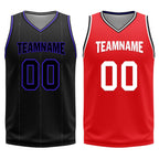 Custom Black Purple Red Toronto City Edition Personalized Reversible Basketball Set Sports Basketball Jersey BBJ01R-D0610-28
