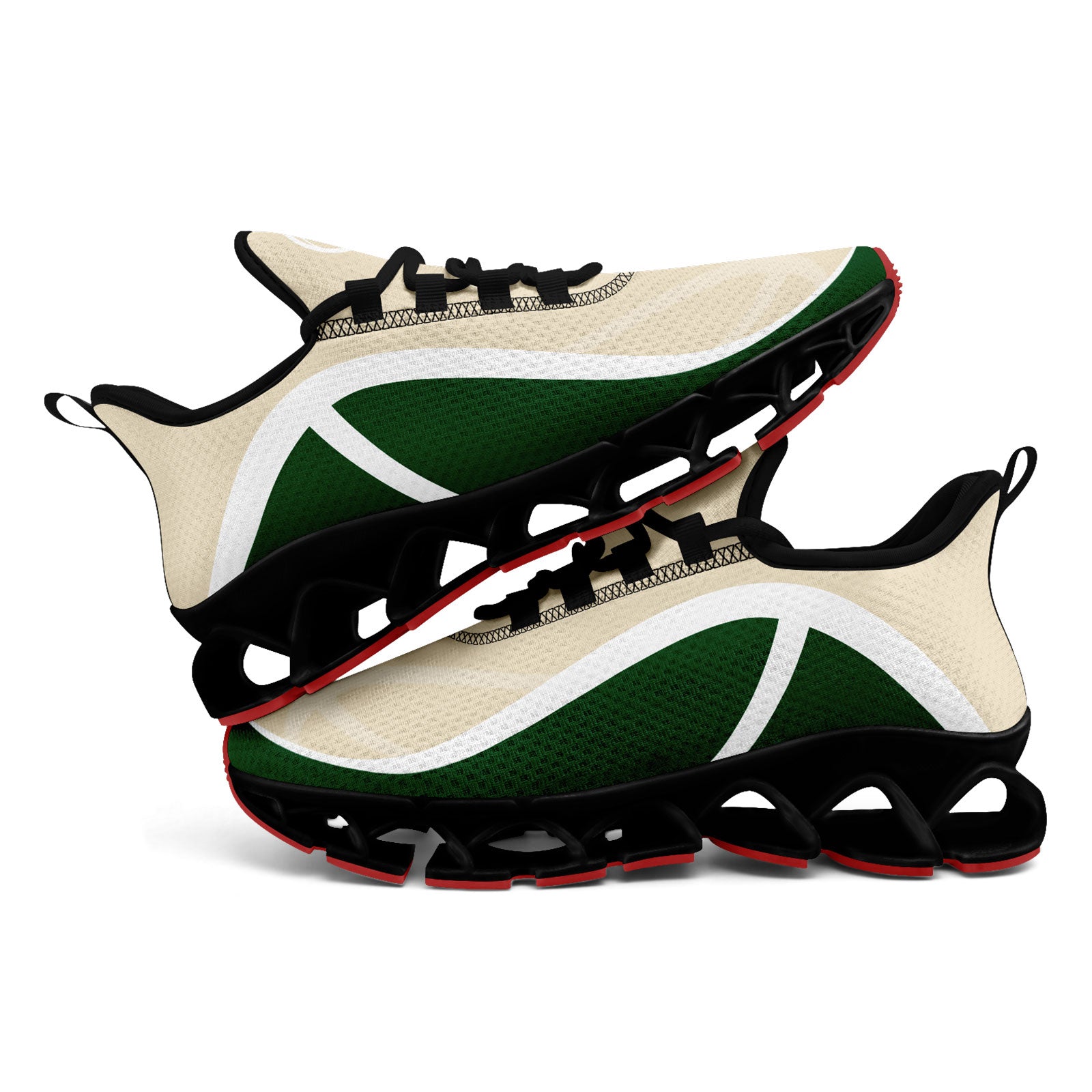 Custom Green Cream Maxsoul Shoes Personalized Sneaker FN003XD-D020391-14