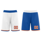 Custom White Blue Classic Style Reversible Basketball Uniform Personalized Ordinary BBJR-D017016