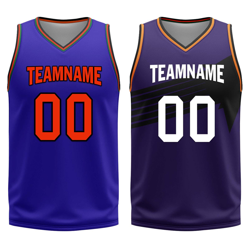 Custom Purple Green Orange Phoenix City Edition Personalized Reversible Basketball Set Sports Basketball Jersey BBJ01R-D0610-24
