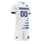Custom White Blue Soccer Sets Jersey Personalized SCJ101-D28029