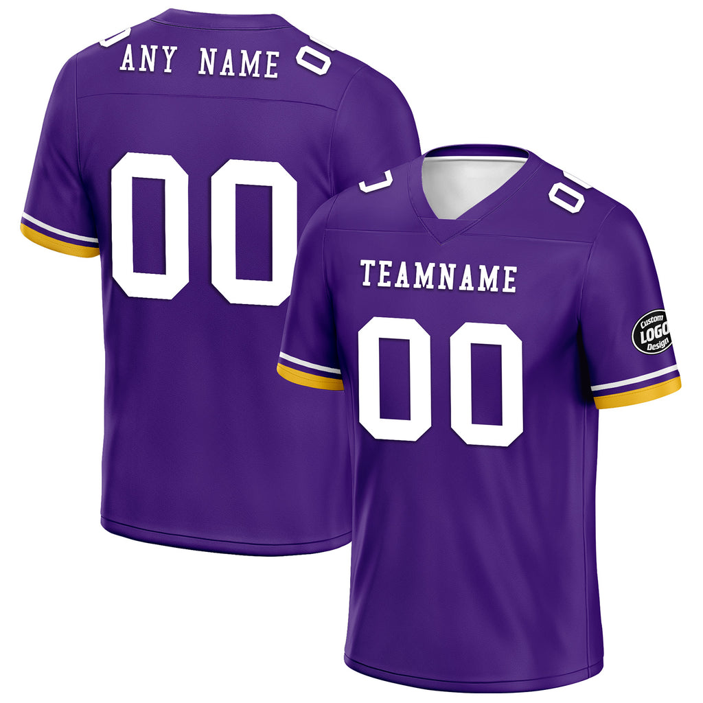 Custom Purple Minnesota Personalized Authentic Football Jersey FBJ02-D020263-17