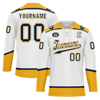 Custom White Green Personalized Hockey Jersey HCKJ01-D0a70ca