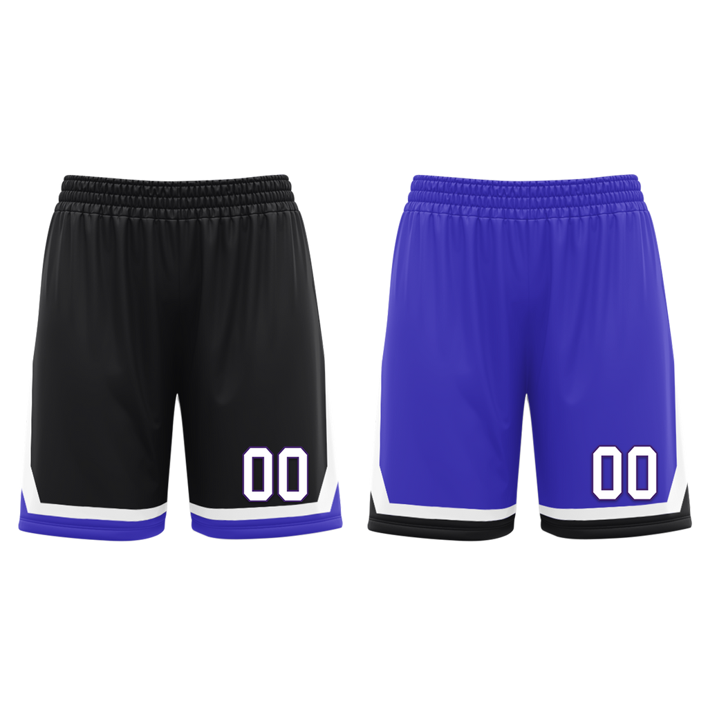 Custom Black Blue Classic Style Reversible Basketball Uniform Personalized Ordinary BBJR-D017036