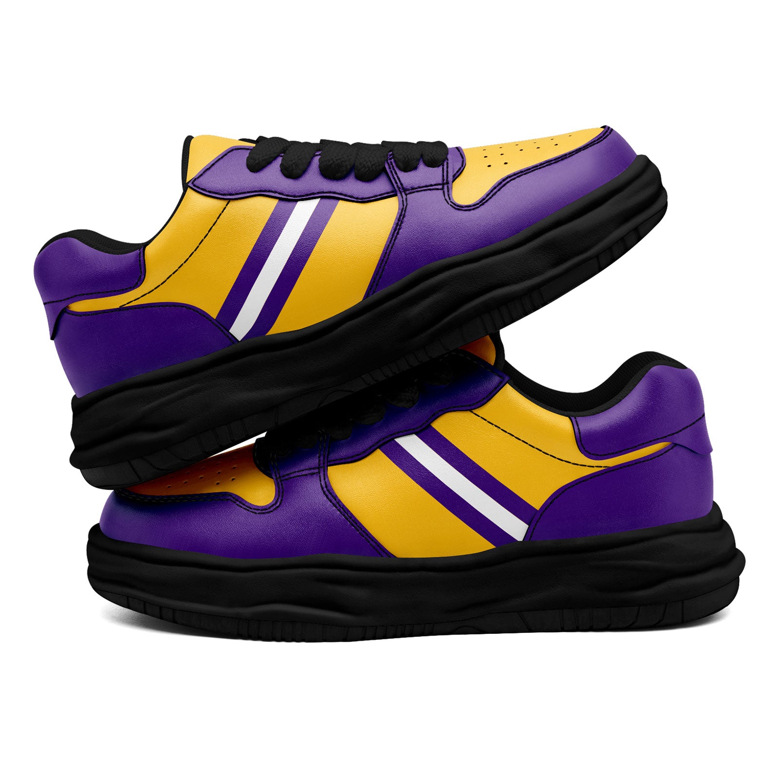 Custom Purple Yellow Minnesota Shoes Personalized Sneaker FN032-D020389-17