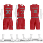 Custom Red Classic Style Sports Uniform Basketball Jersey BBJ01-D020105-1