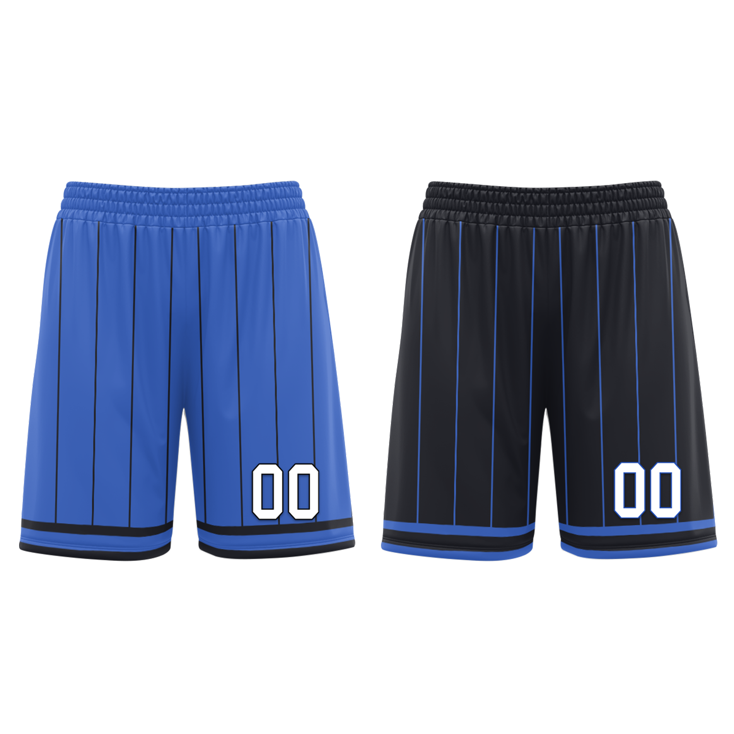 Custom Blue Black Classic Style Reversible Basketball Uniform Personalized COOLMAX BBJR-D017055