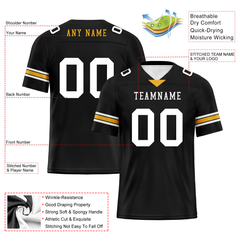 Custom Black Classic Style Personalized Authentic Football Jersey FBJ02-bd0a70a8