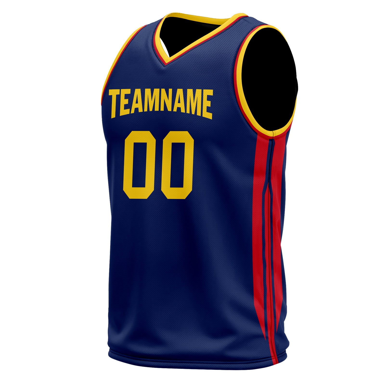 Custom Navy Blue Red Gold City Edition Personalized Sports Uniform Authentic Basketball Jersey BBJ01-D06101-10