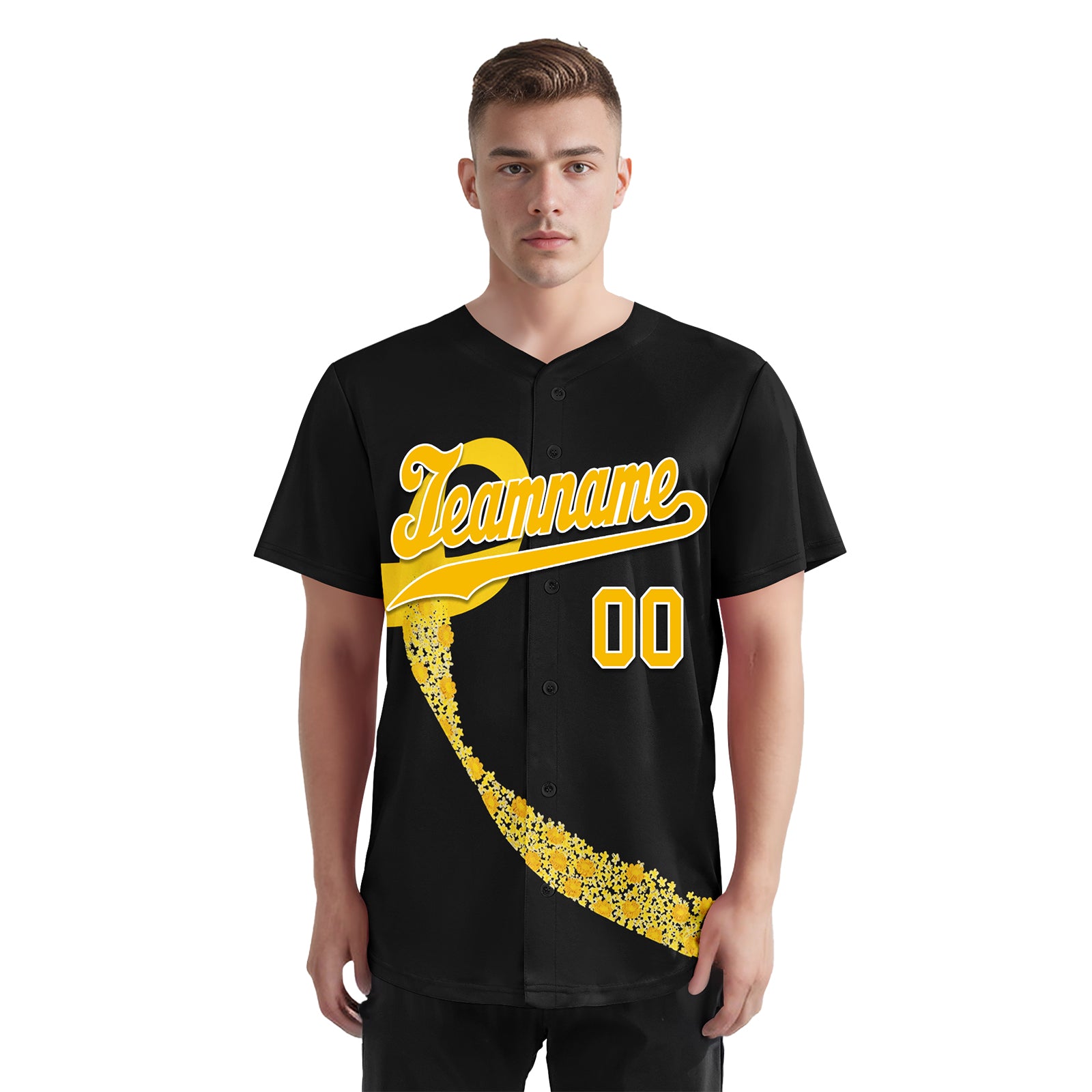 Custom Black World Cancer Day Personalized Authentic Baseball Jersey BSBJ01-E06020-1