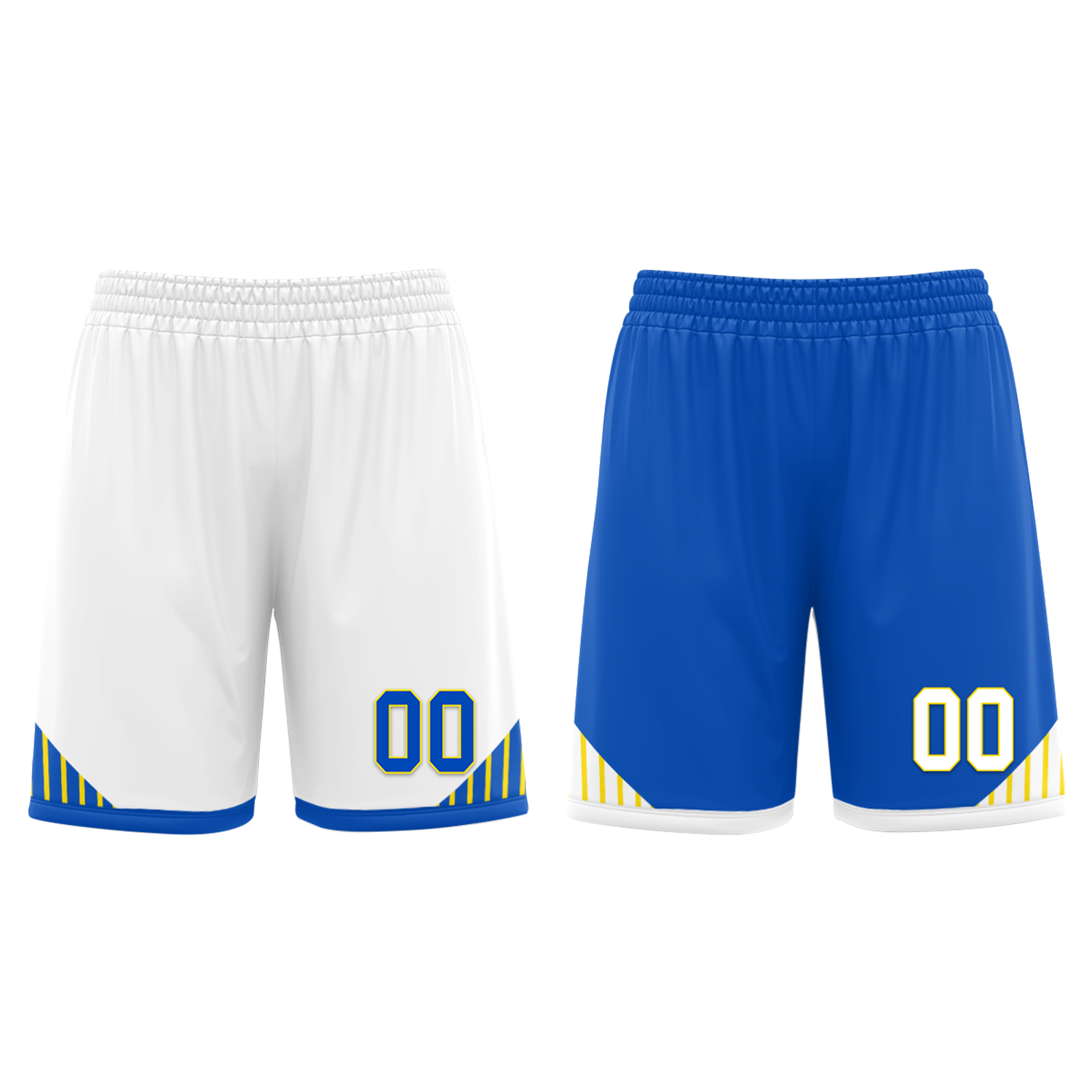 Custom White Blue Classic Style Reversible Basketball Uniform Personalized COOLMAX BBJR-D017004