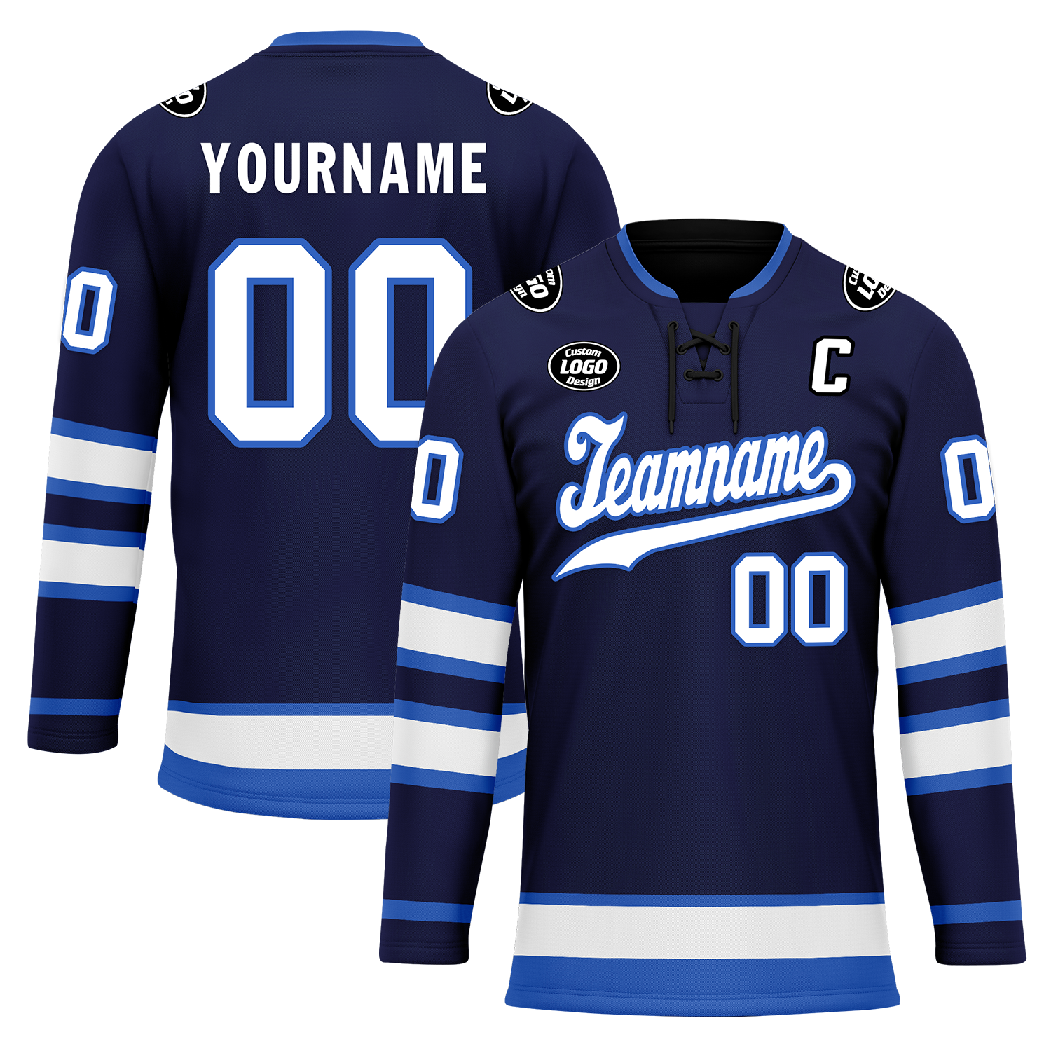 Custom Blue Personalized Hockey Jersey HCKJ01-D0a70d9