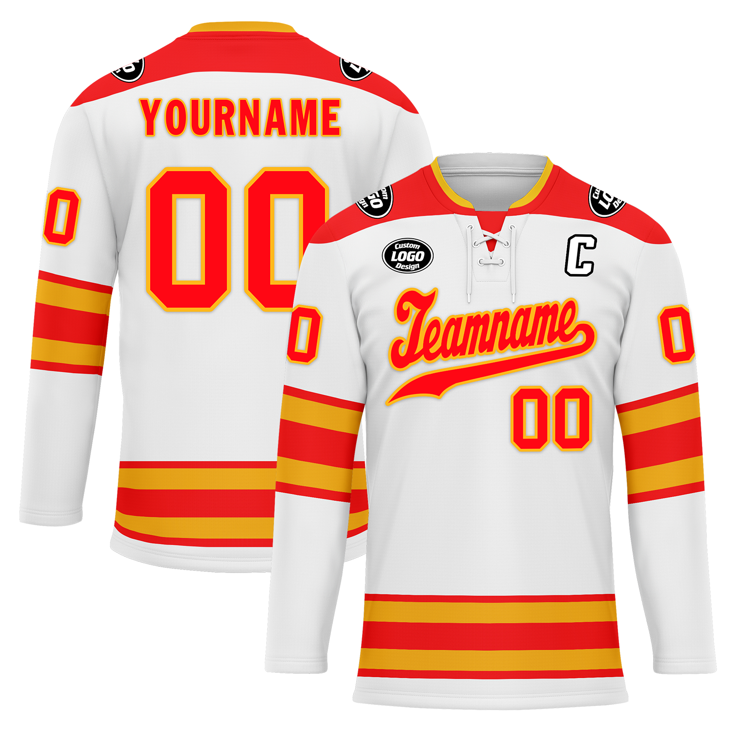 Custom White Red Personalized Hockey Jersey HCKJ01-D0a70cf