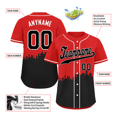 Custom Red Black City Edition Personalized Authentic Baseball Jersey BSBJ01-D017126