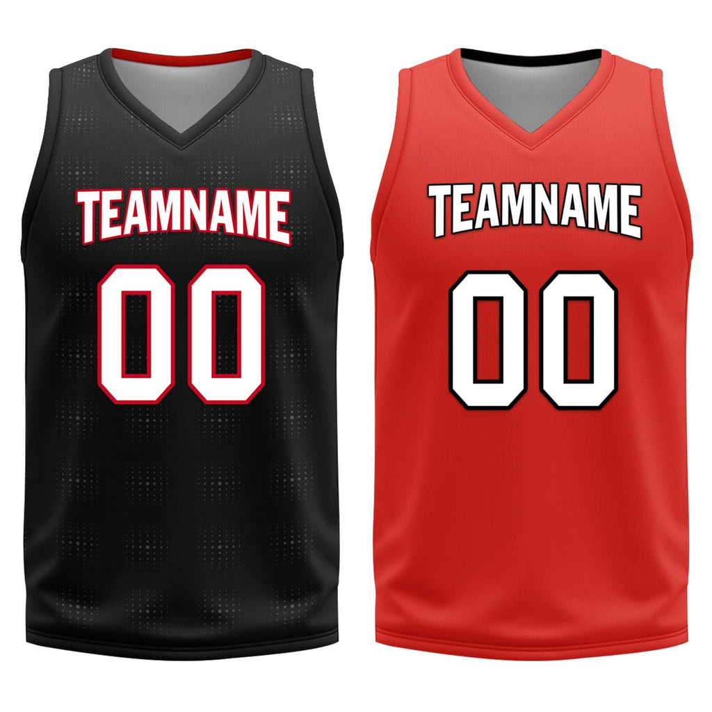 Custom Black Red Plaid Portland City Edition Personalized Reversible Basketball Set Sports Basketball Jersey BBJ01R-D0610-25-COOLMAX